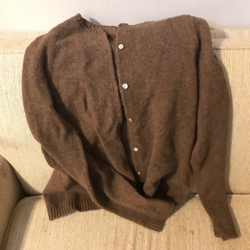 Wool Cardigan with pearlized buttons!